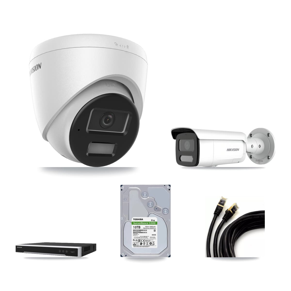 Hikvision 16-Channel 4MP CCTV Kit — 6 Turret + 2 Bullet Cameras + 10TB Recording - Image 1