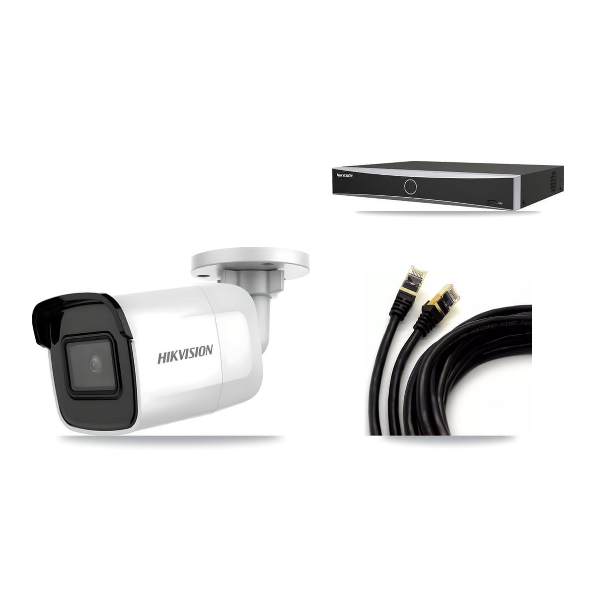 Hikvision 4-Channel 4K CCTV Kit — 3 DS-2CD2085G1 Bullet Cameras + 8TB Recording - Image 1