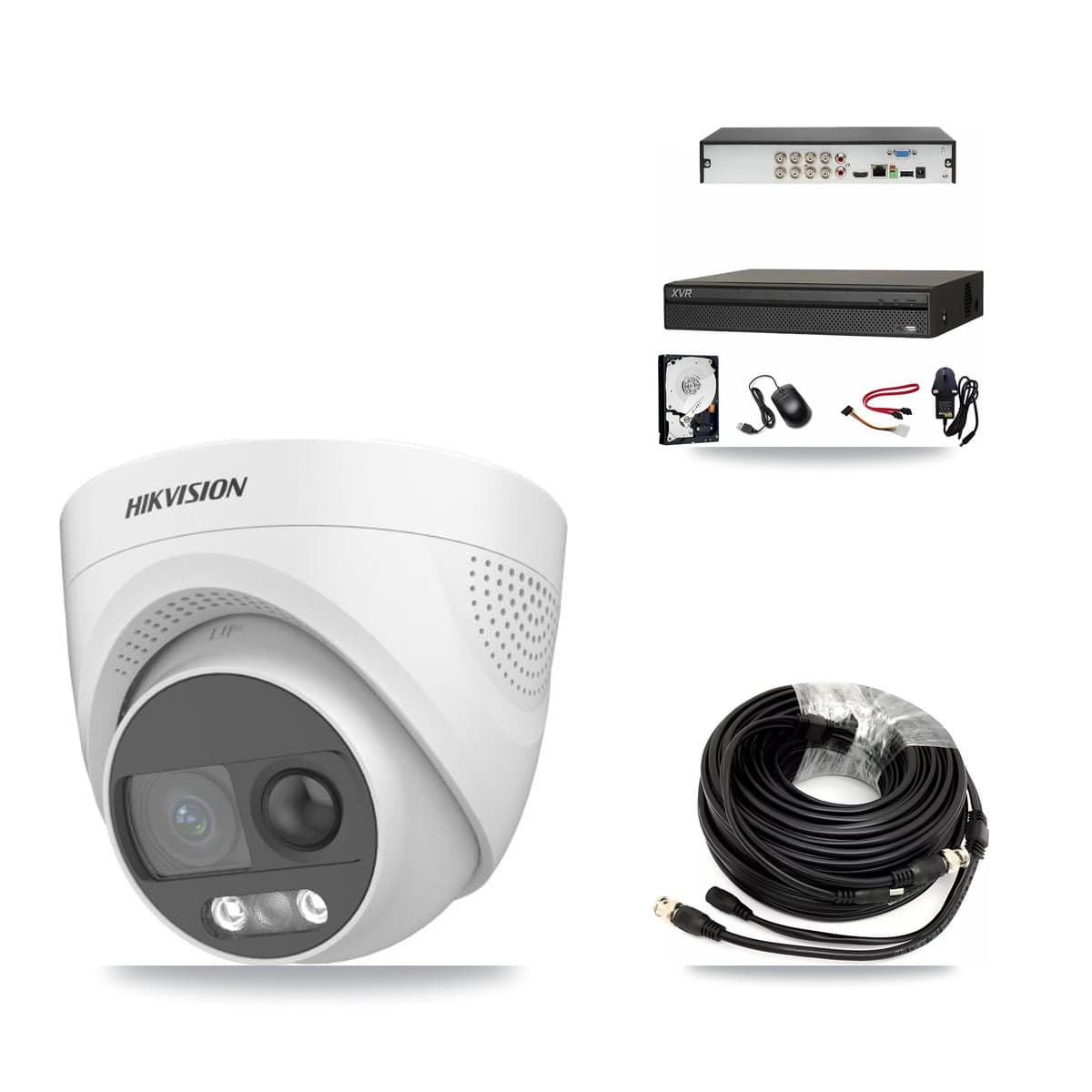 Hikvision & Dahua 8-Channel 5MP CCTV Kit — 8 DS-2CE72KF3T Turret Cameras + 8TB Recording - Image 1