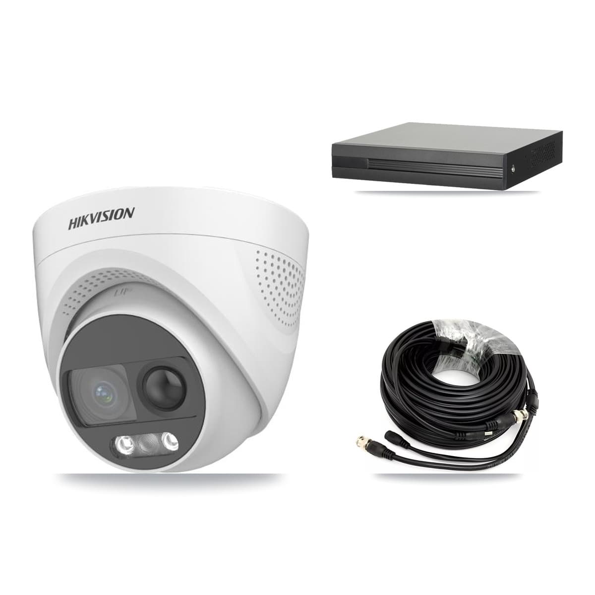 Hikvision 8-Channel 5MP CCTV Kit — 8 DS-2CE72KF3T Turret Cameras + 8TB Recording (XVR-3108HS Recorder) - Image 1