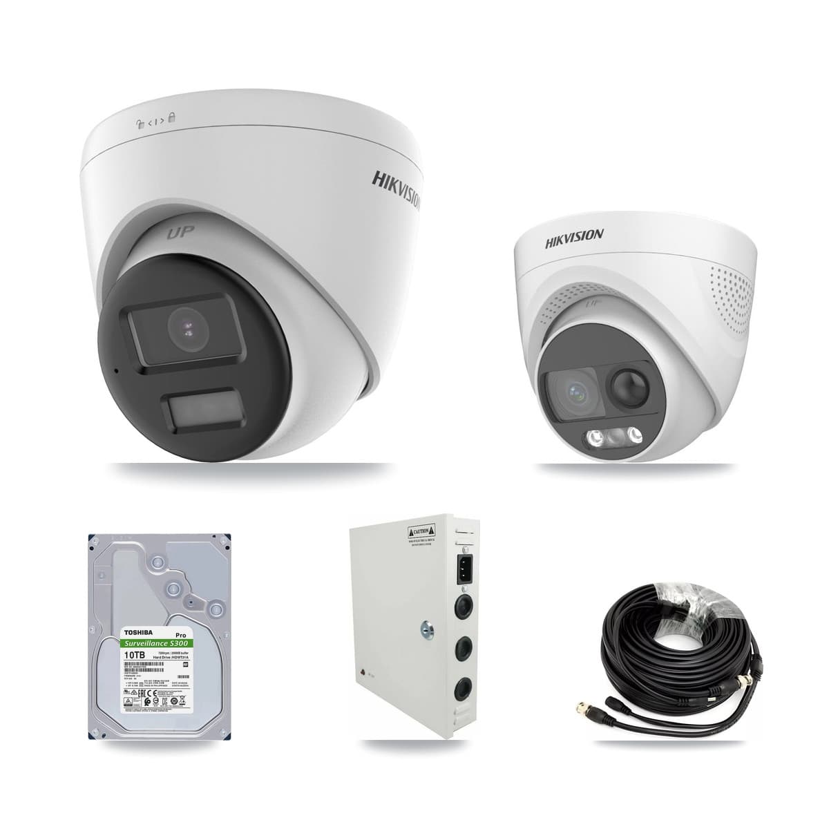 Hikvision 32-Channel 5MP CCTV Kit — 10 DS-2CE72KF3T + 22 DS-2CE78K0T Turret Cameras + 10TB Recording - Image 1