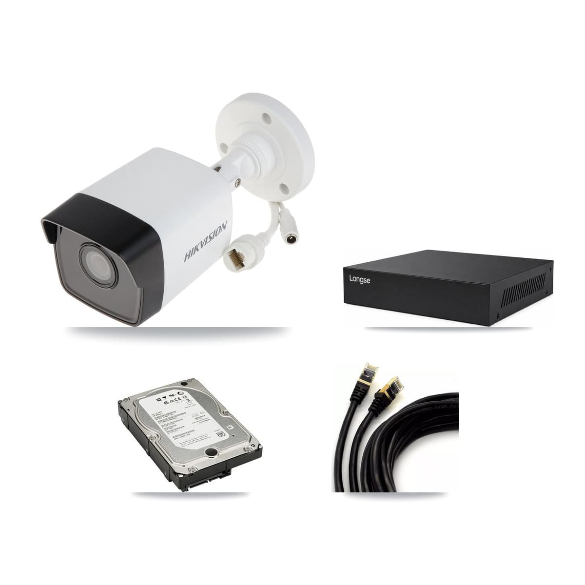 Hikvision & Longse 8-Channel 5MP CCTV Kit — 3 Bullet + 1 Dome Cameras + 5TB Recording - Image 1