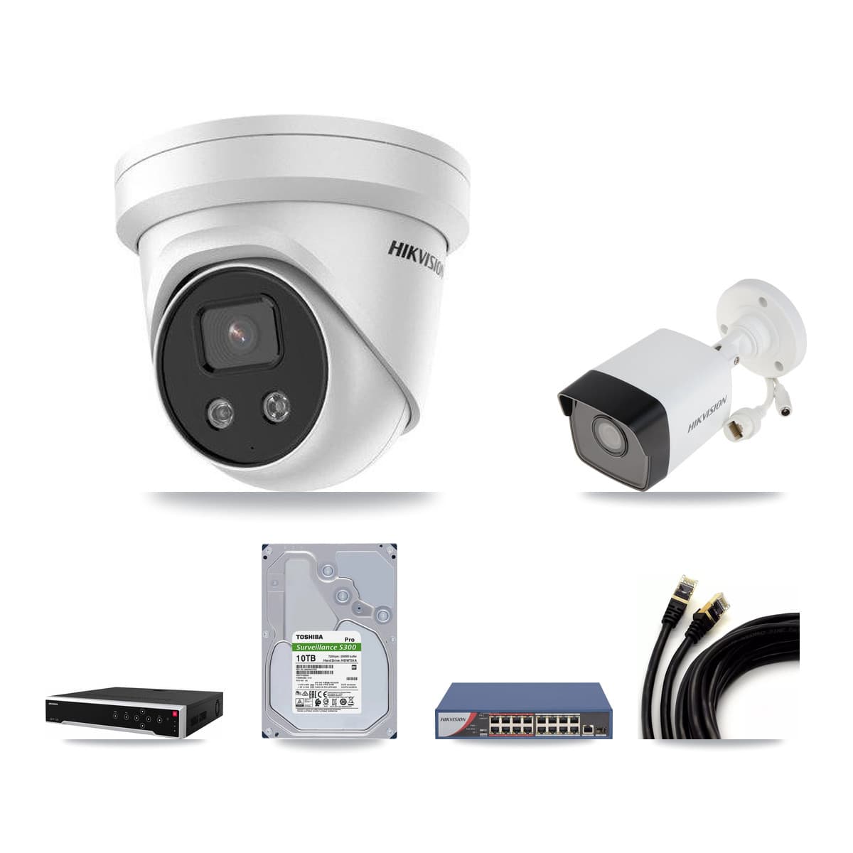 Hikvision 32-Channel 5MP CCTV Kit — 10 Bullet + 21 Turret Cameras + 4× 10TB Recording - Image 1