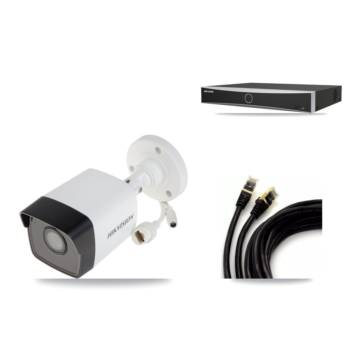 Hikvision 4-Channel 5MP CCTV Kit — 1 DS-2CD1053G0 Bullet Camera + 3TB Recording - Image 1