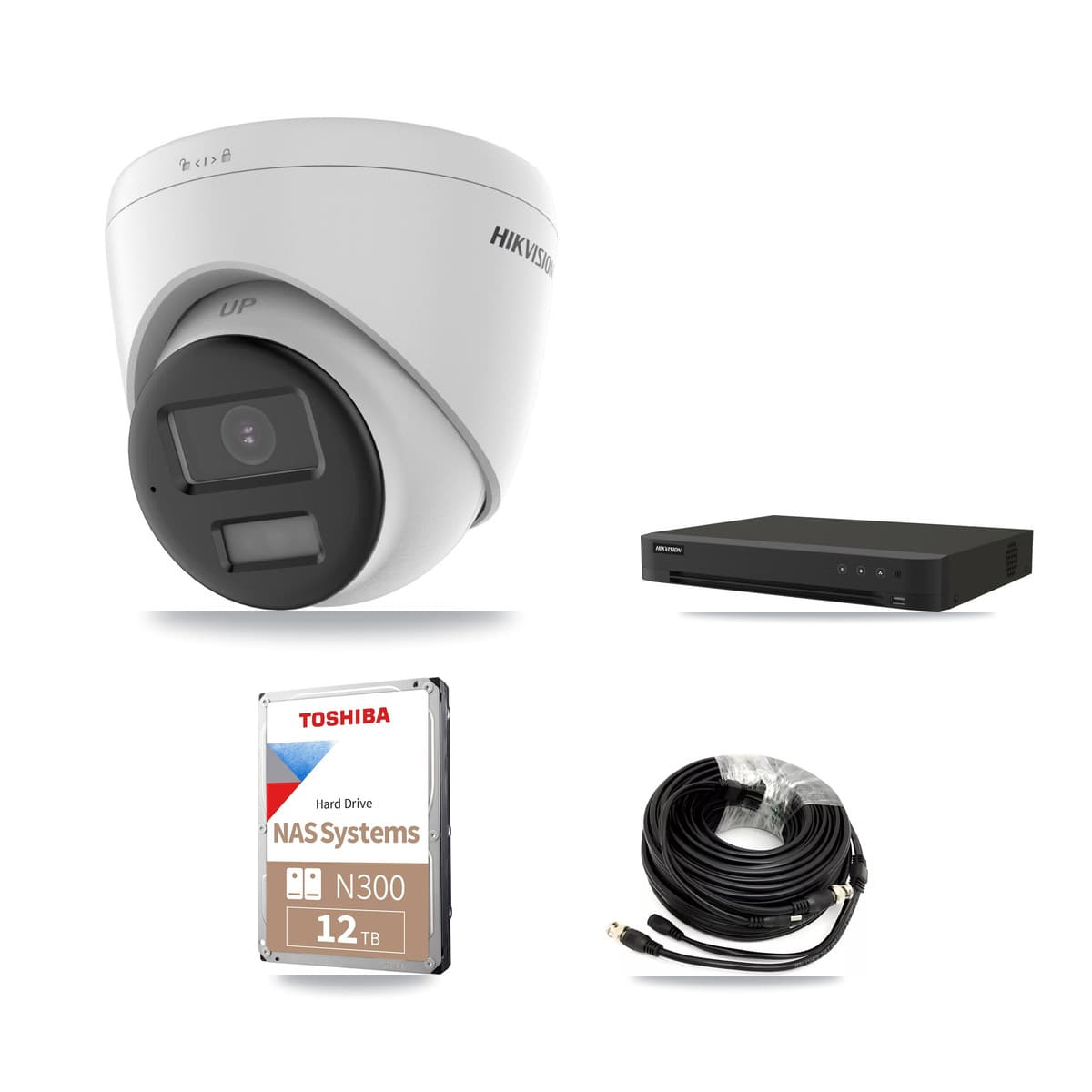 Hikvision 8-Channel 4K CCTV Kit — 8 Turret Cameras + 12TB Recording - Image 1