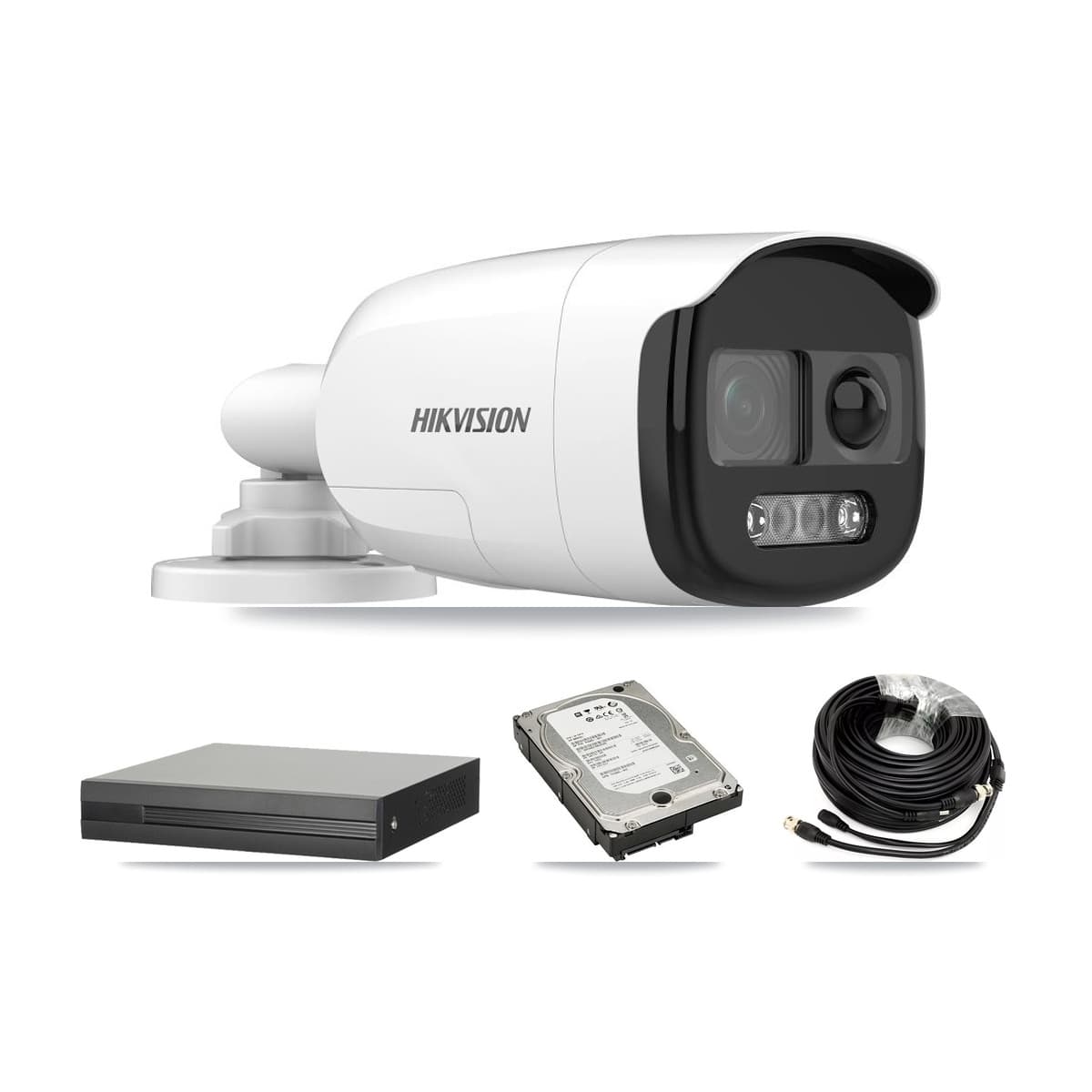 Hikvision 8-Channel 5MP CCTV Kit — 4 DS-2CE12KF3T Bullet Cameras + 5TB Recording (XVR-3108HS Recorder) - Image 1