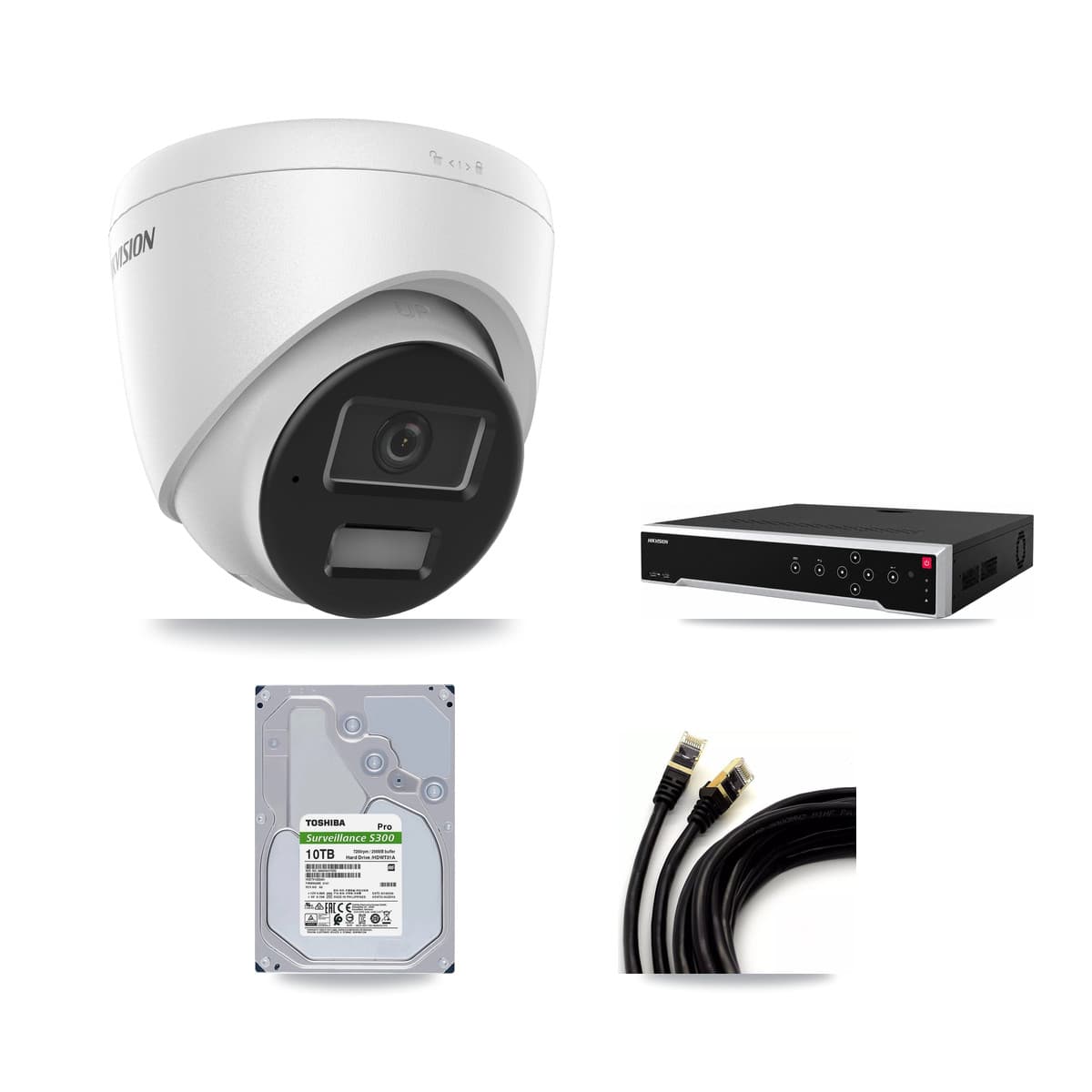 Hikvision 32-Channel 4MP CCTV Kit — 16 DS-2CD1343G2 Turret Cameras + 2× 10TB Recording - Image 1