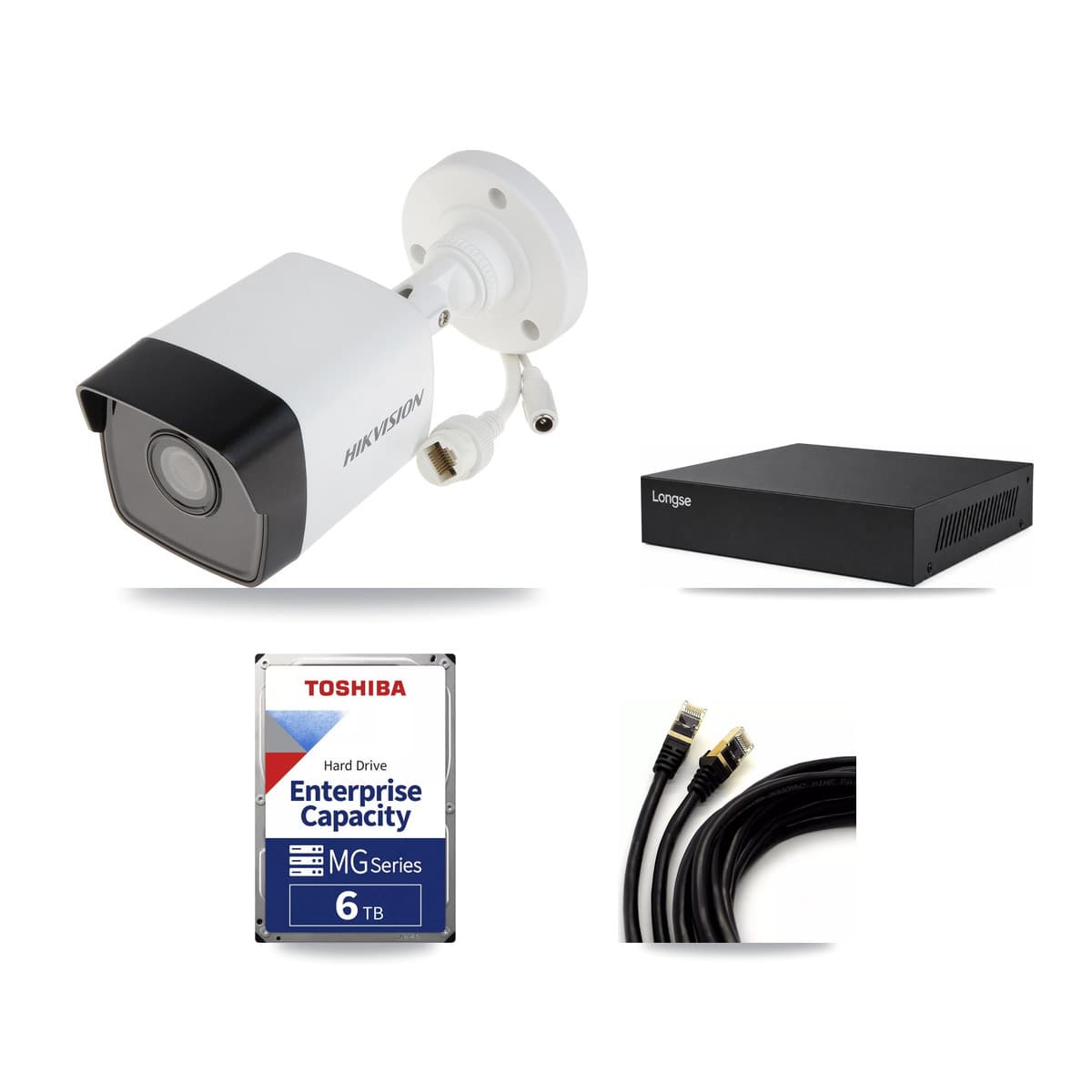 Hikvision & Longse 8-Channel 5MP CCTV Kit — 4 Bullet + 1 Dome Cameras + 6TB Recording - Image 1