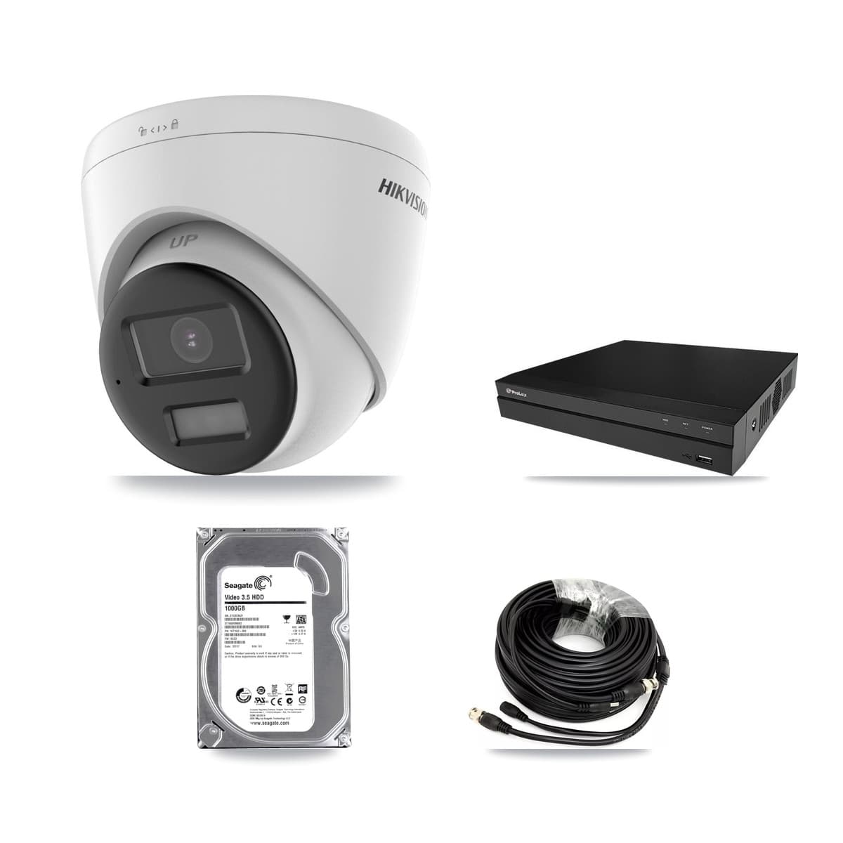 Hikvision & Prolux 8-Channel 4K CCTV Kit — 1 DS-2CE78U0T Turret Camera + 1TB Recording - Image 1