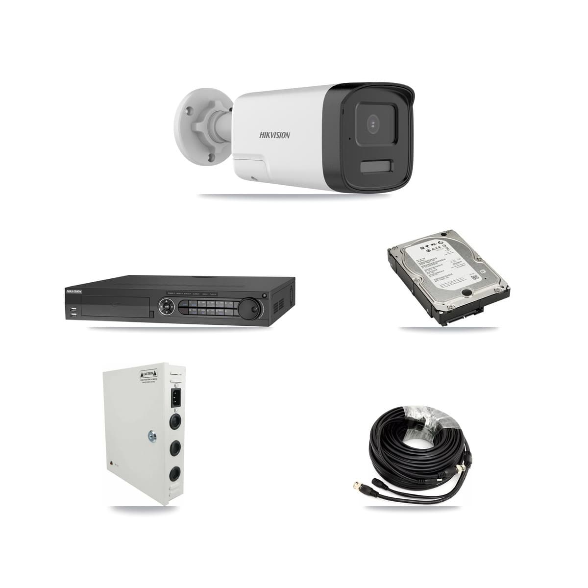Hikvision 32-Channel 5MP CCTV Kit — 16 DS-2CE17K0T Bullet Cameras + 3× 5TB Recording - Image 1