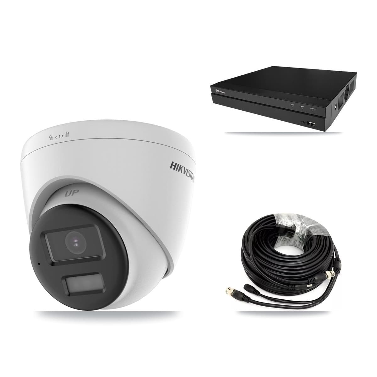Hikvision & Prolux 8-Channel 5MP CCTV Kit — 6 DS-2CE78K0T-LPTS Turret Cameras + 8TB Recording (PXD-5208AN-4KL-X-8P Recorder) - Image 1