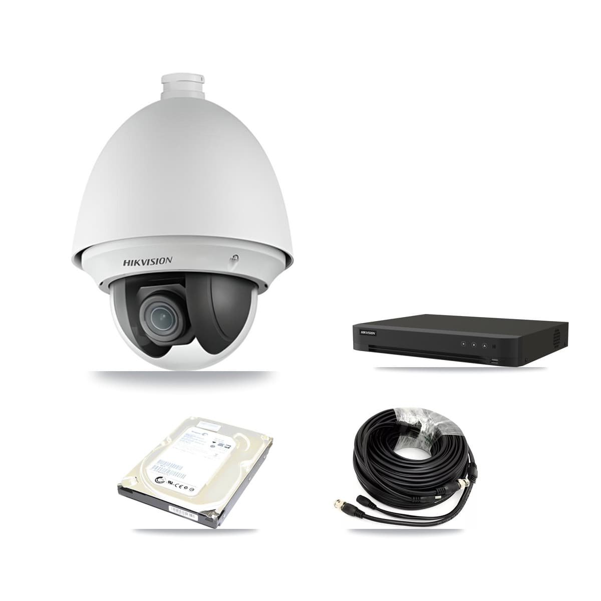Hikvision 16-Channel 2MP CCTV Kit — 1 DS-2AE4225T PTZ Camera + 500GB Recording (IDS-7216HQHI Recorder) - Image 1