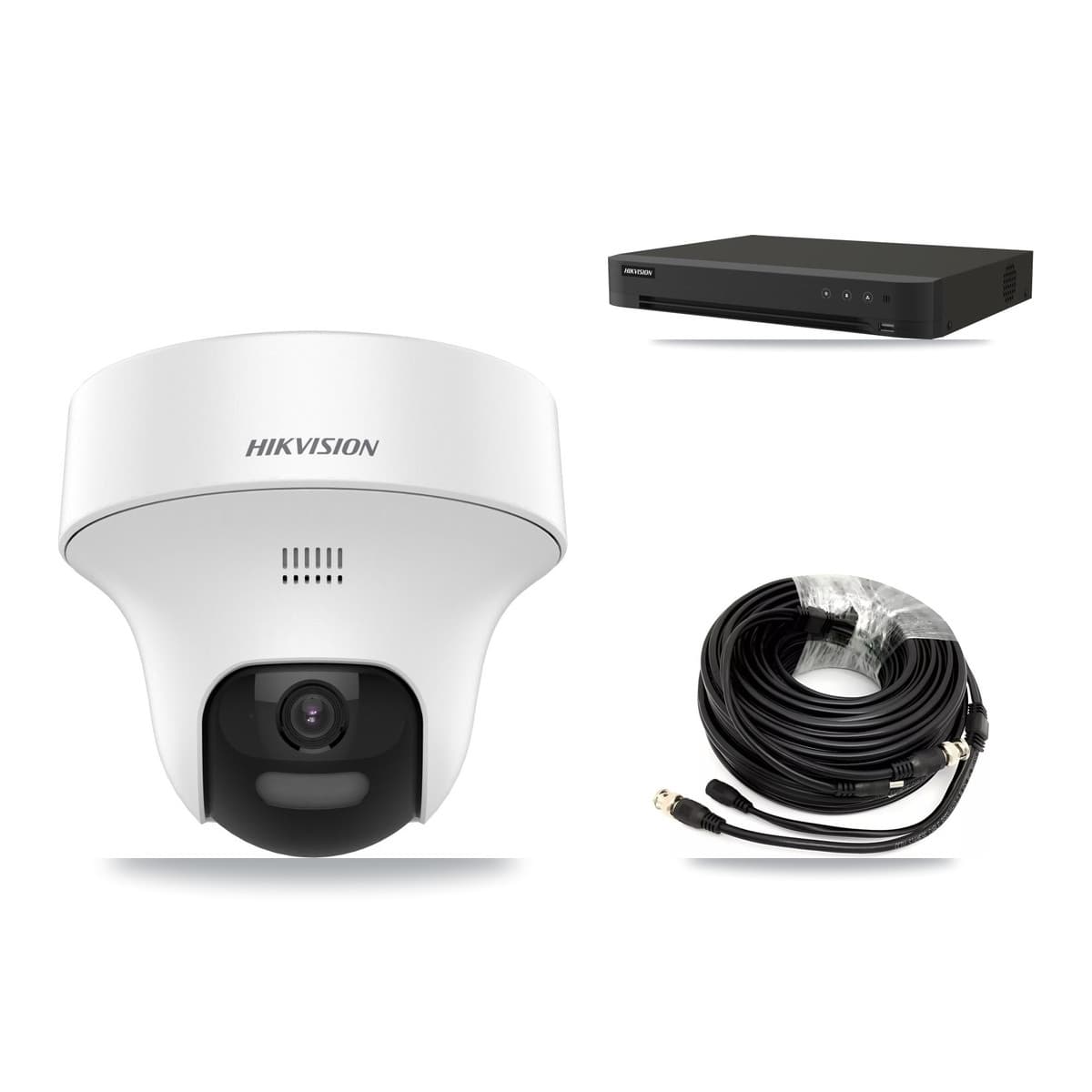Hikvision 8-Channel 5MP CCTV Kit — 6 DS-2CE70K0T-PTLTS Turret Cameras + 2TB Recording (IDS-7208HUHI-M1/XT Recorder) - Image 1