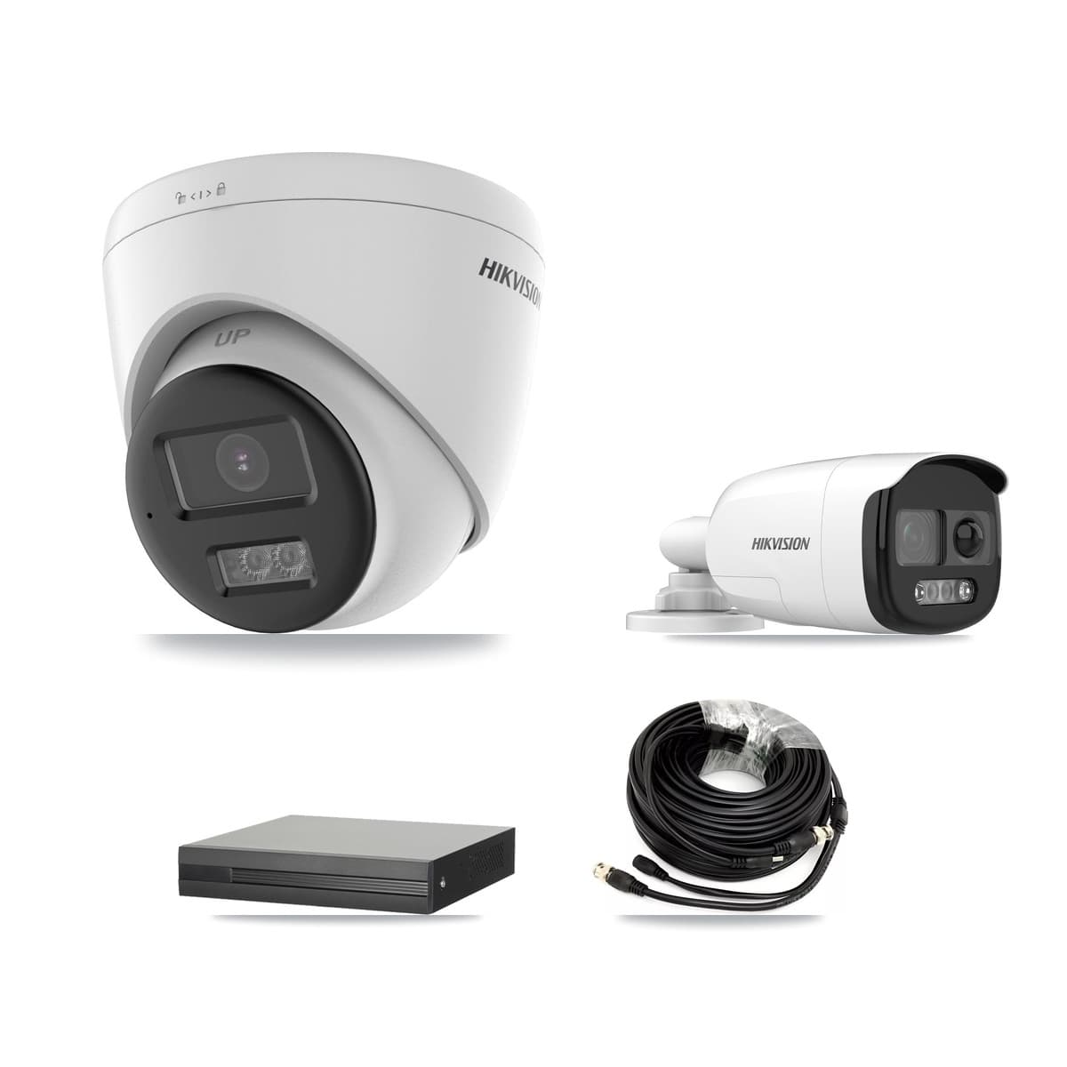 Hikvision 8-Channel 5MP CCTV Kit — 1 DS-2CE12KF3T-PIRXO Bullet + 5 DS-2CE78K0T-LTS Turret Cameras + 2TB Recording (XVR-3108HS-5MP-LITE Recorder) - Image 1