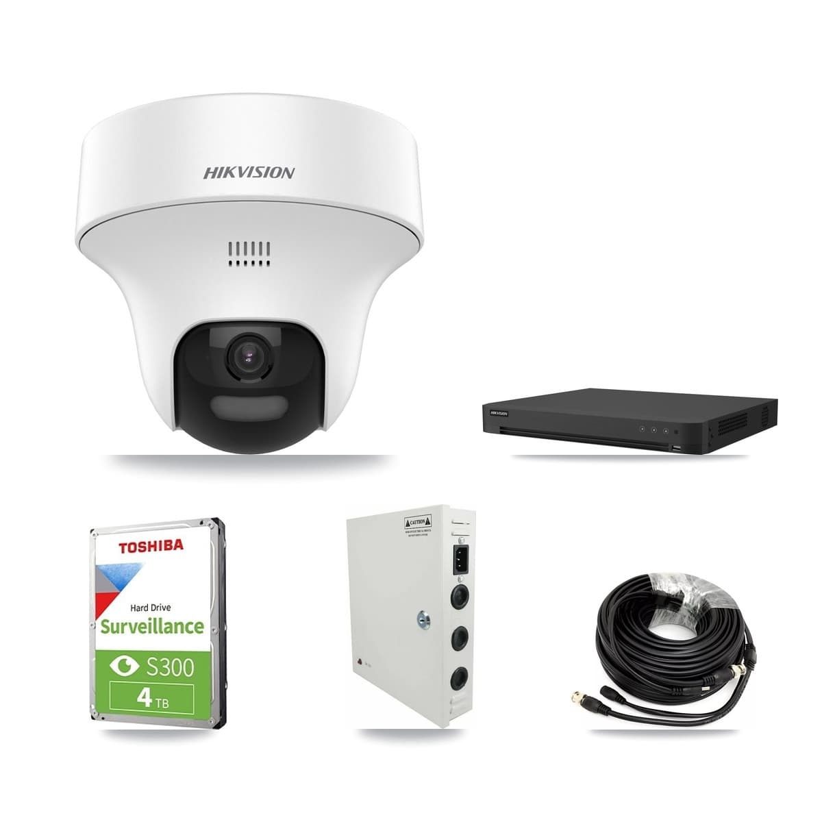Hikvision 16-Channel 5MP CCTV Kit — 12 DS-2CE70K0T Turret Cameras + 4TB Recording (IDS-7216HUHI Recorder) - Image 1