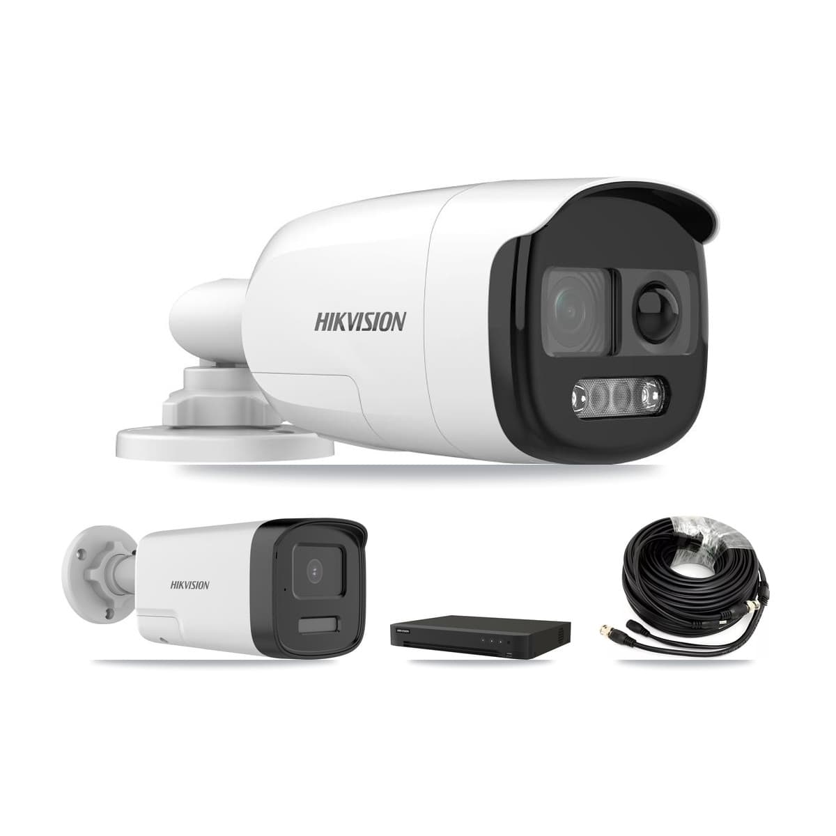 Hikvision 16-Channel 5MP CCTV Kit — 1 DS-2CE12KF3T + 1 DS-2CE17K0T Bullet Cameras + 2TB Recording (IDS-7216HQHI Recorder) - Image 1