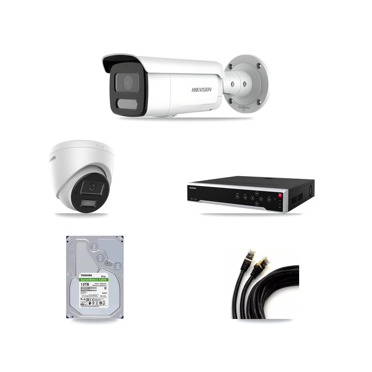 Hikvision 32-Channel 4MP CCTV Kit — 2 Turret + 6 Bullet Cameras + 10TB Recording - Image 1