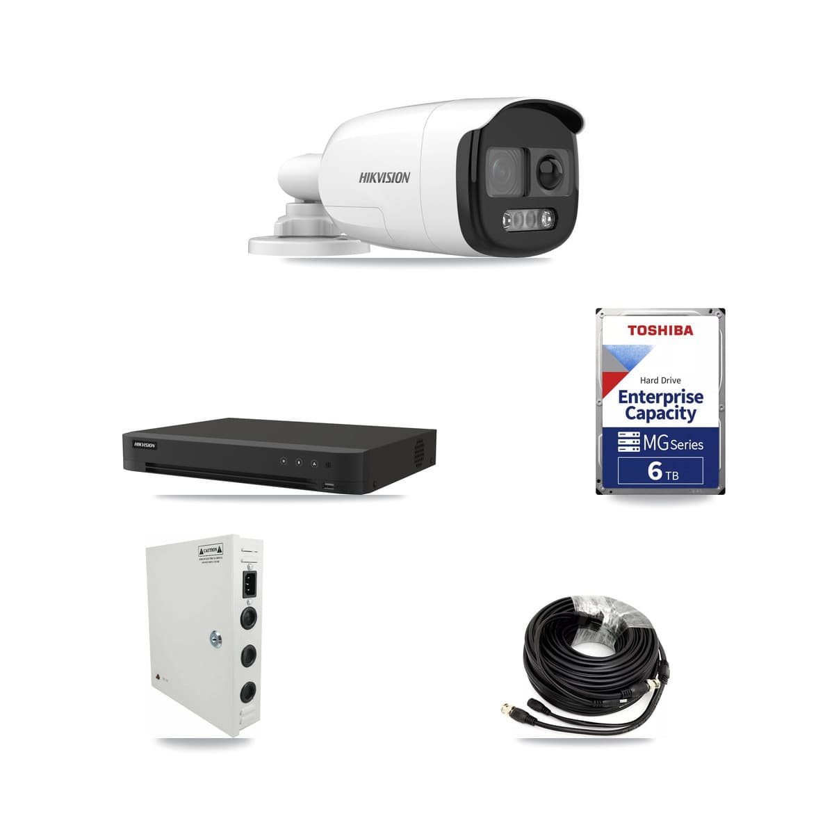 Hikvision 16-Channel 5MP CCTV Kit — 16 Bullet Cameras + 6TB Recording (IDS-7216HQHI Recorder) - Image 1