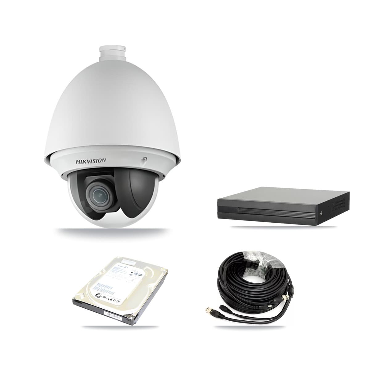 Hikvision 16-Channel 2MP CCTV Kit — 1 PTZ Camera + 500GB Recording (XVR-3116HS Recorder) - Image 1