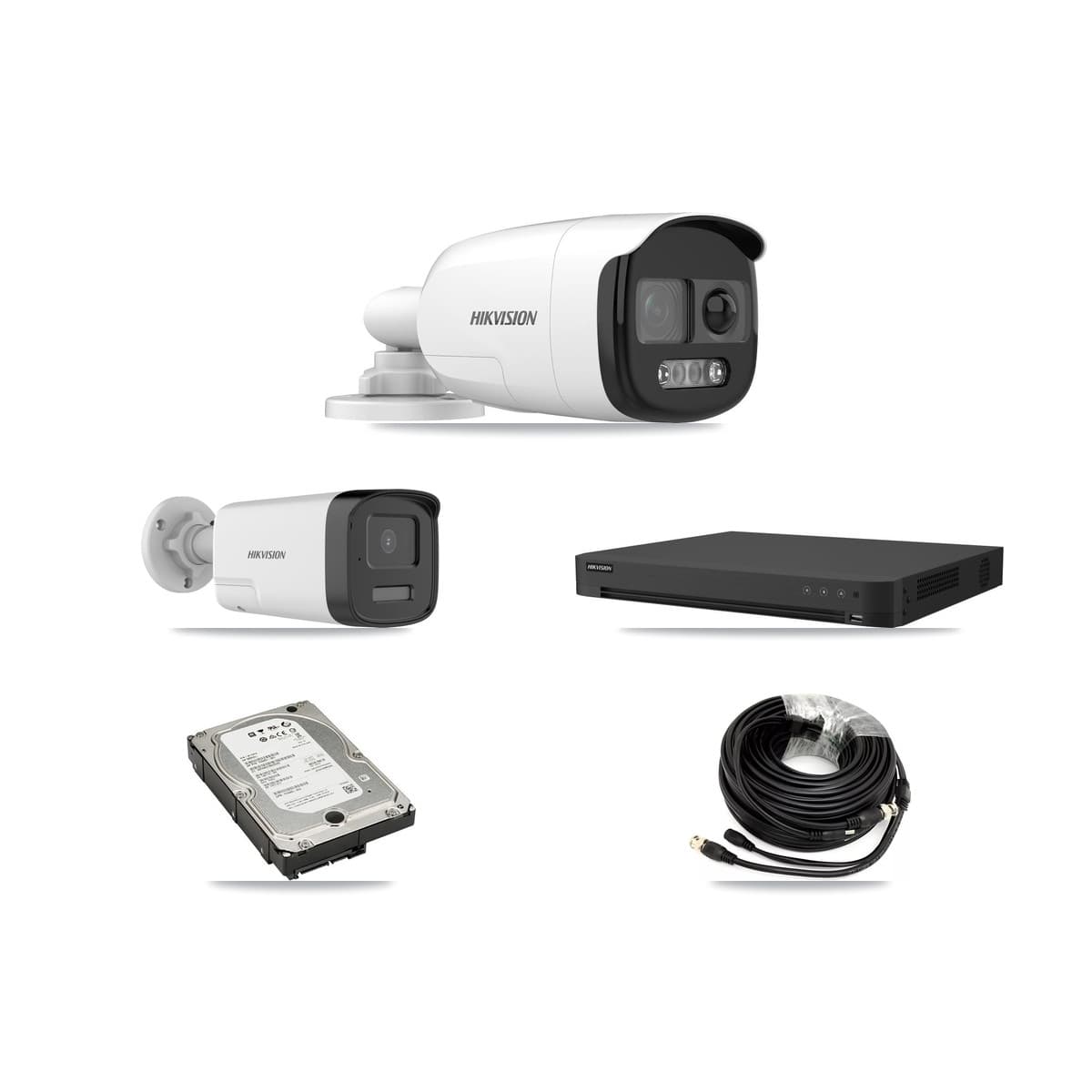 Hikvision 16-Channel 5MP CCTV Kit — 3 DS-2CE12KF3T + 1 DS-2CE17K0T Bullet Cameras + 5TB Recording (IDS-7216HUHI Recorder) - Image 1