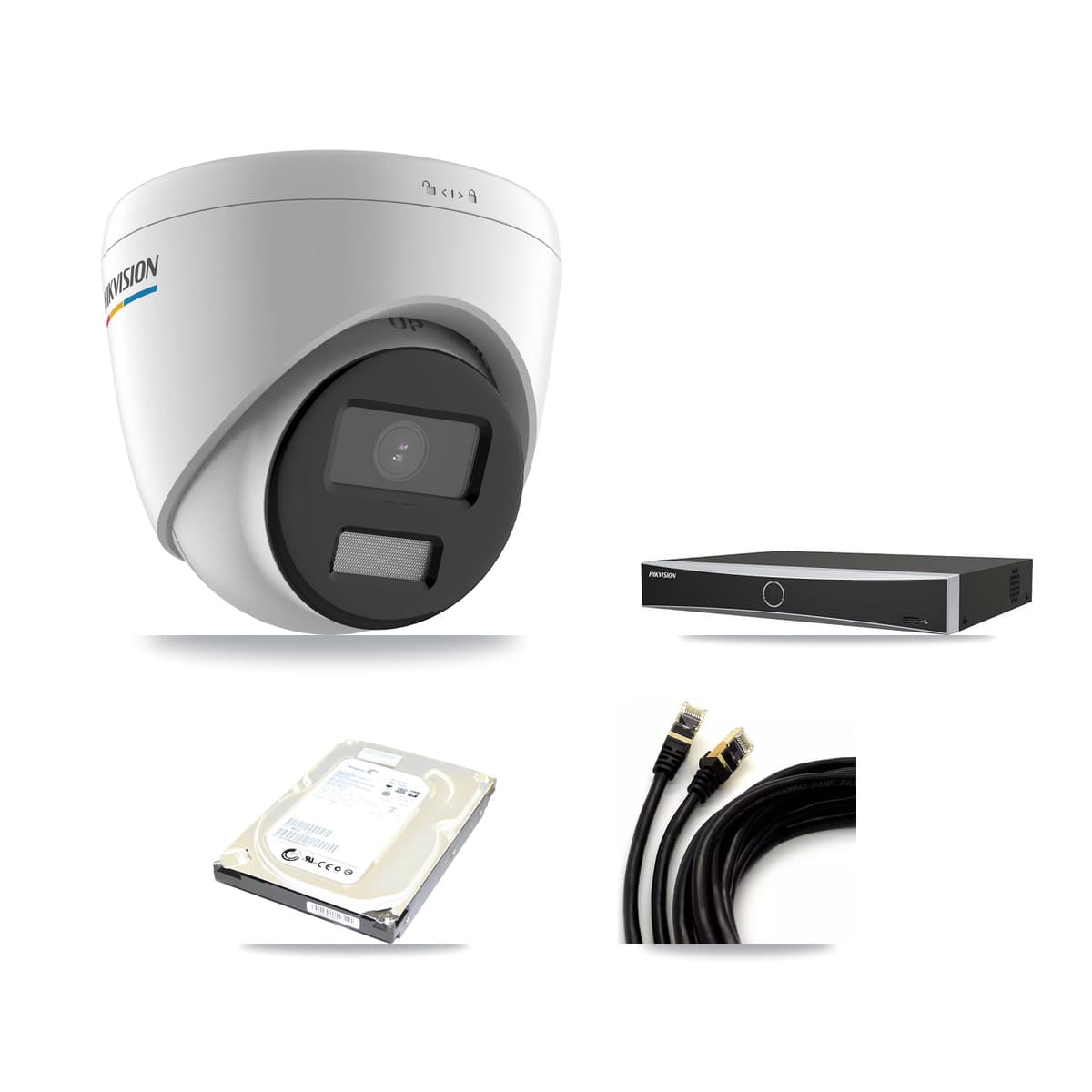 Hikvision 4-Channel 2MP CCTV Kit — 2 Turret Cameras + 500GB Recording - Image 1