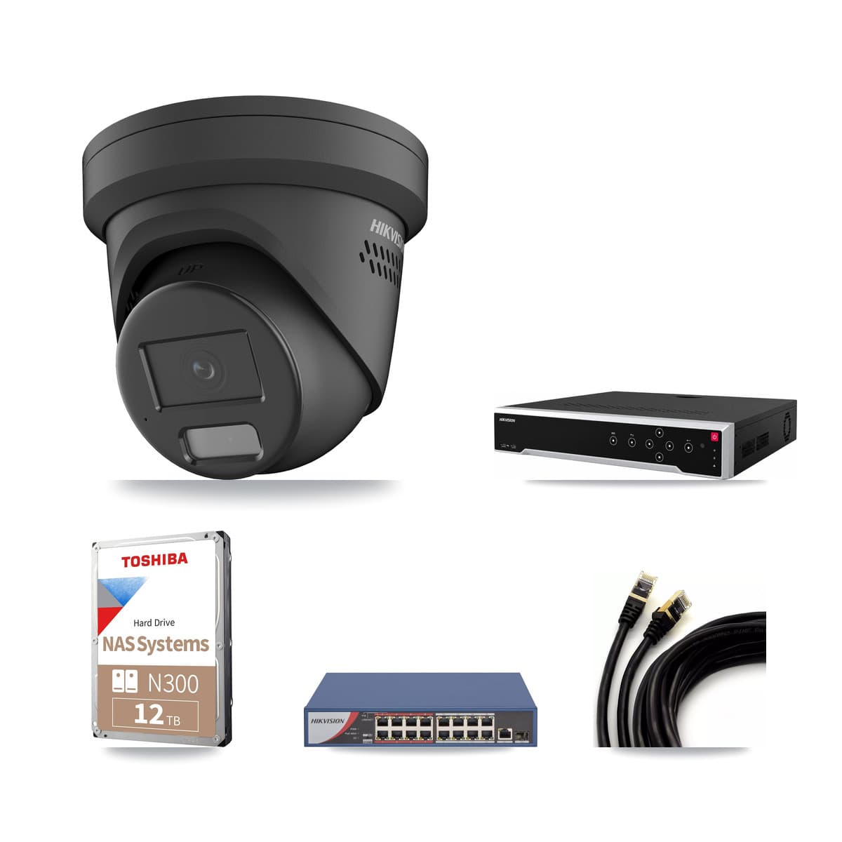 Hikvision 32-Channel 4MP CCTV Kit — 31 Turret Cameras + 2× 12TB Recording - Image 1
