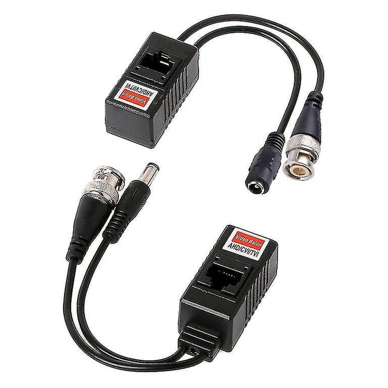 Passive Video Balun Transceiver Pair CCTV BNC to UTP Cat5e Cat6
