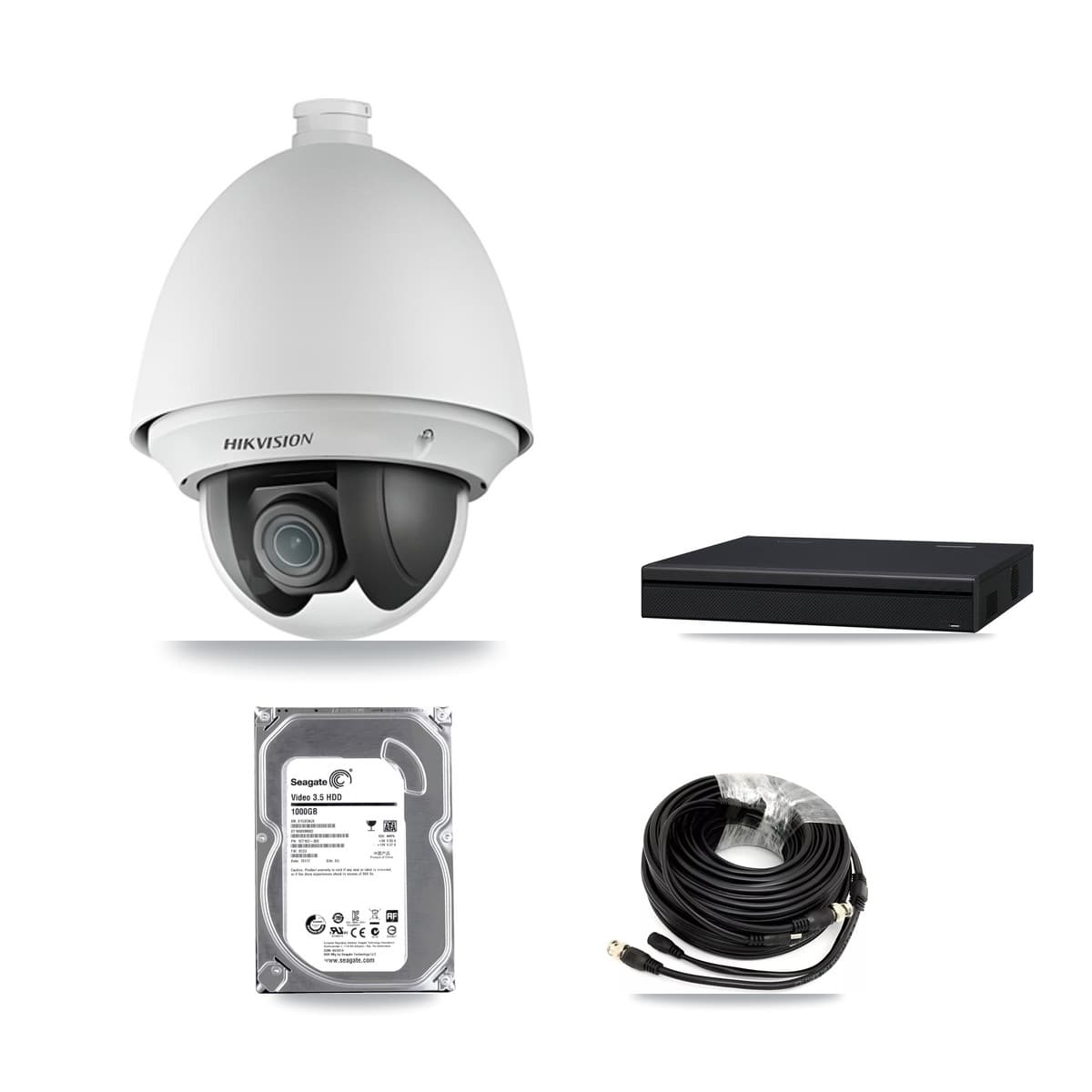 Hikvision 8-Channel 2MP CCTV Kit — 2 DS-2AE4225T PTZ Cameras + 1TB Recording (XVR-3108AD Recorder) - Image 1