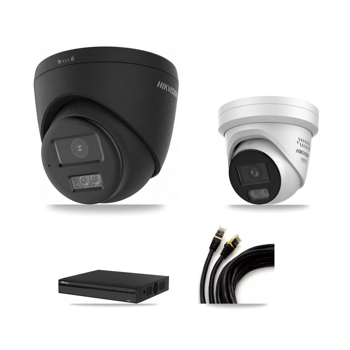 Prolux 4-Channel 4MP – 4K CCTV Kit — 2 4K + 2 4MP Turret Cameras + 8TB Recording - Image 1