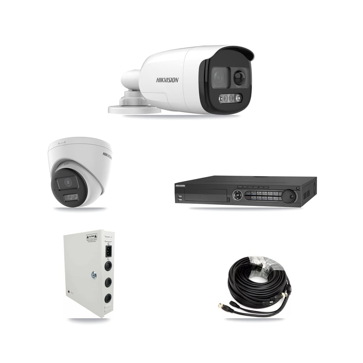 Hikvision 32-Channel 5MP CCTV Kit — 17 DS-2CE12KF3T-PIRXO Bullet + 8 DS-2CE78K0T-LTS Turret Cameras + 4× 8TB Recording (DS-7332HQHI-K4 Recorder) - Image 1