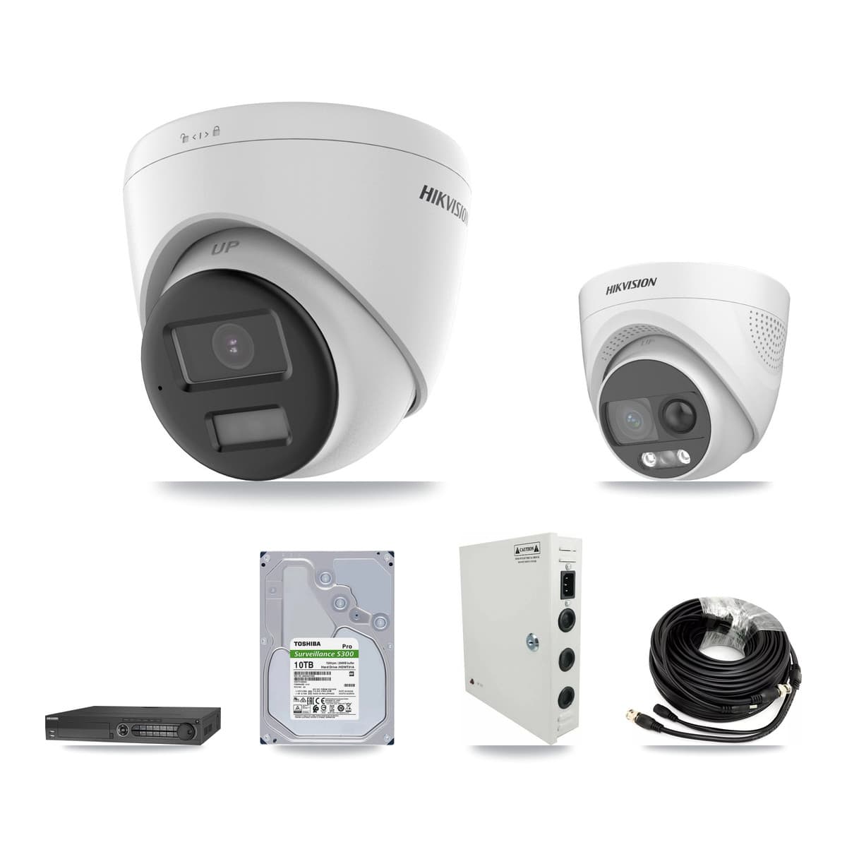 Hikvision 32-Channel 5MP CCTV Kit — 1 DS-2CE72KF3T + 20 DS-2CE78K0T Turret Cameras + 3× 10TB Recording - Image 1