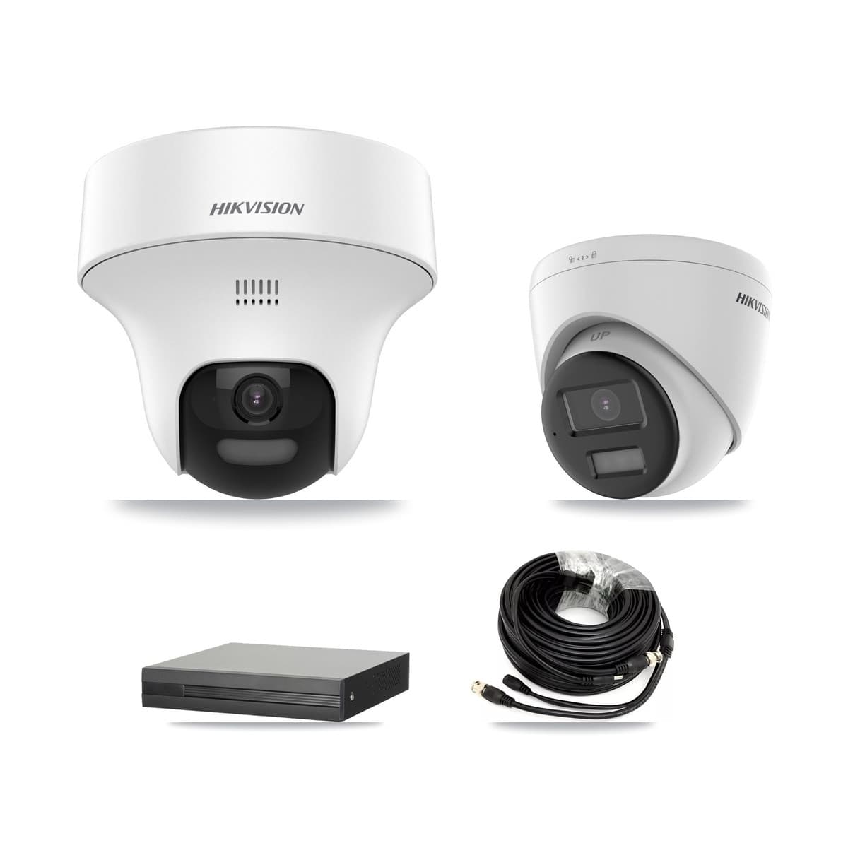 Hikvision 8-Channel 5MP CCTV Kit — 3 DS-2CE70K0T-PTLTS + 3 DS-2CE78K0T-LPTS Turret Cameras + 8TB Recording (XVR-3108HS-5MP-LITE Recorder) - Image 1