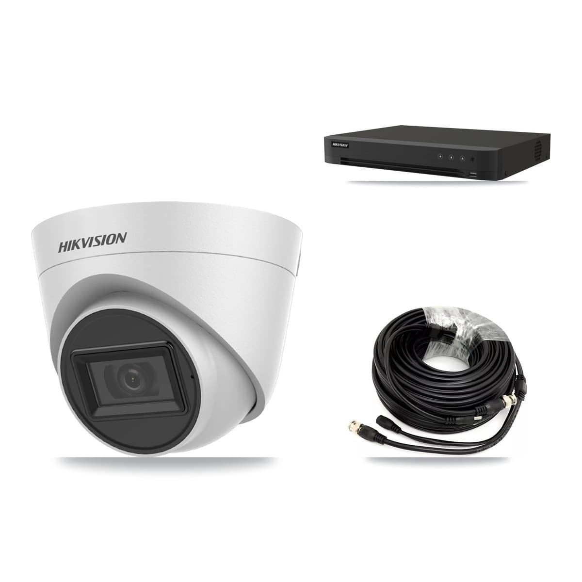 Hikvision 16-Channel 5MP CCTV Kit — 4 White Turret Cameras + 8TB Recording - Image 1