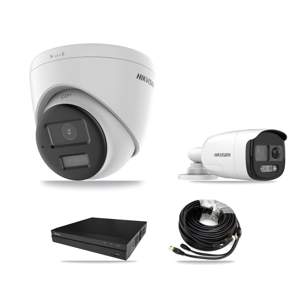 Hikvision & Prolux 8-Channel 5MP – 4K CCTV Kit — 1 5MP Bullet + 6 4K Turret Cameras + 2× 8TB Recording - Image 1