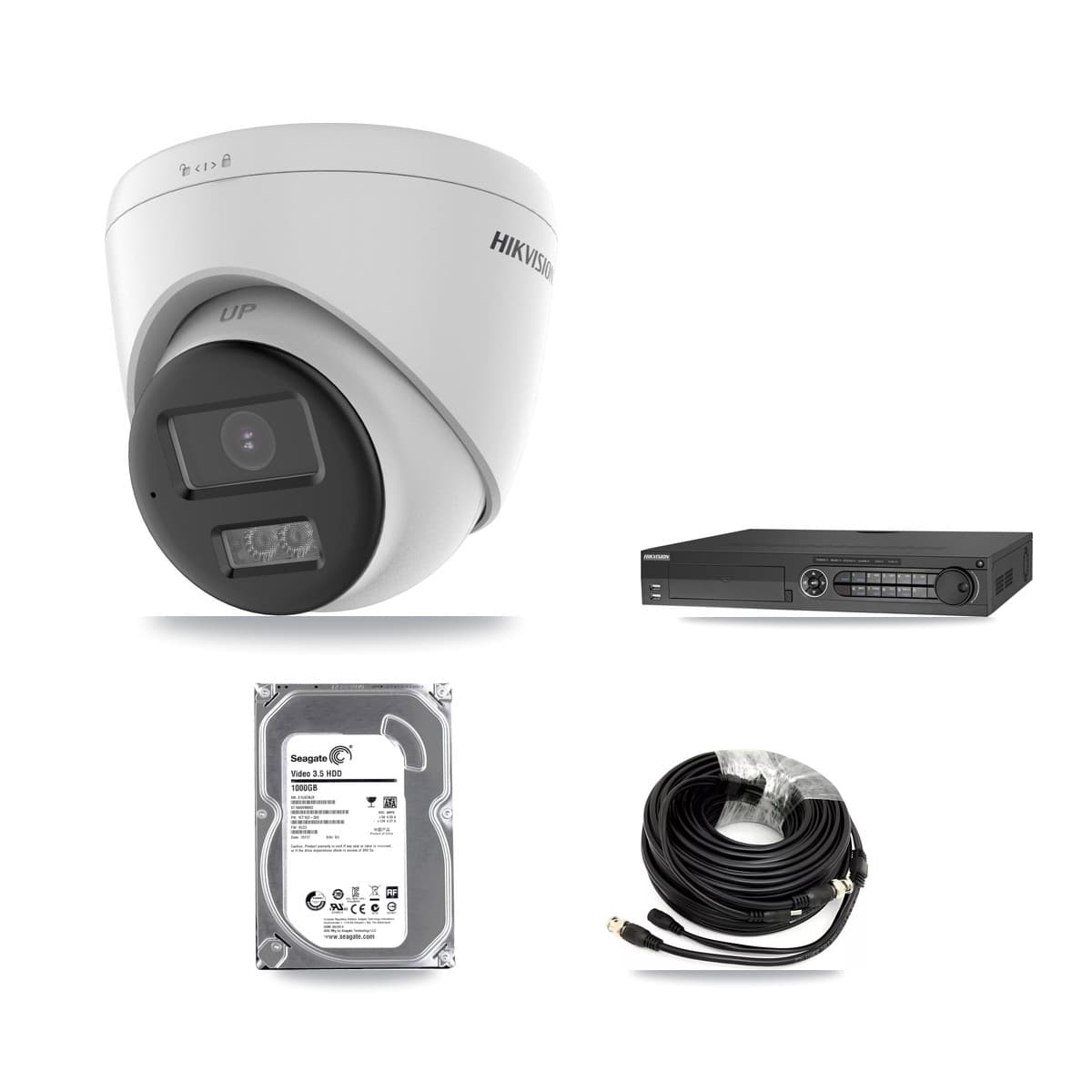 Hikvision 32-Channel 5MP CCTV Kit — 1 DS-2CE78K0T-LTS Turret Camera + 1TB Recording (DS-7332HQHI-K4 Recorder) - Image 1