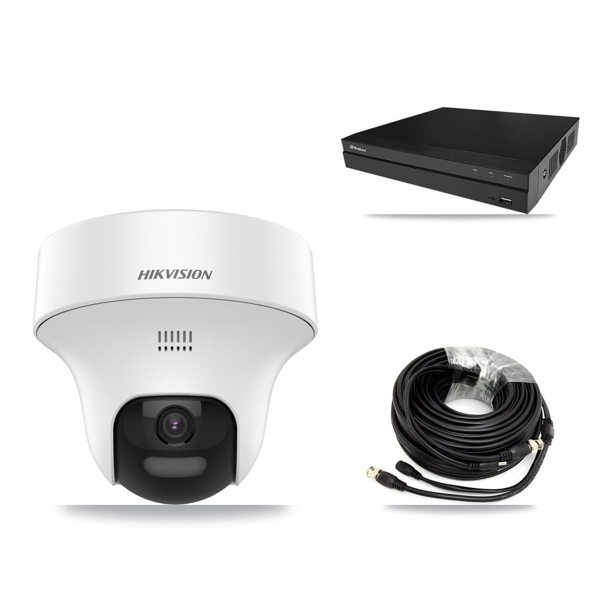 Hikvision & Prolux 8-Channel 5MP CCTV Kit — 2 DS-2CE70K0T Turret Cameras + 2TB Recording (PXD-5208AN Recorder) - Image 1