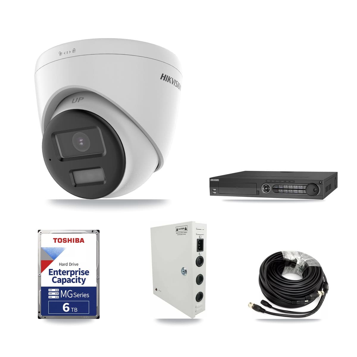Hikvision 32-Channel 5MP CCTV Kit — 27 DS-2CE78K0T-LPTS Turret Cameras + 3× 6TB Recording (IDS-7332HUHI-M4/S Recorder) - Image 1