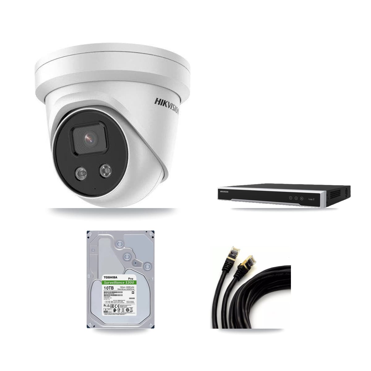 Hikvision 16-Channel 5MP CCTV Kit — 14 Turret Cameras + 2× 10TB Recording - Image 1