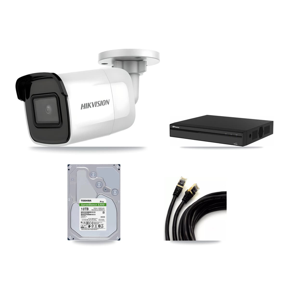 Hikvision & Prolux 4-Channel 4K CCTV Kit — 4 Bullet Cameras + 10TB Recording - Image 1