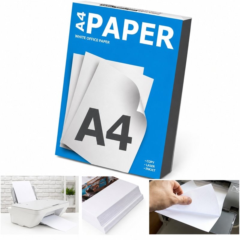 A4 Printing Paper 75GSM - White Plain Printer Sheets for Office, School & Craft