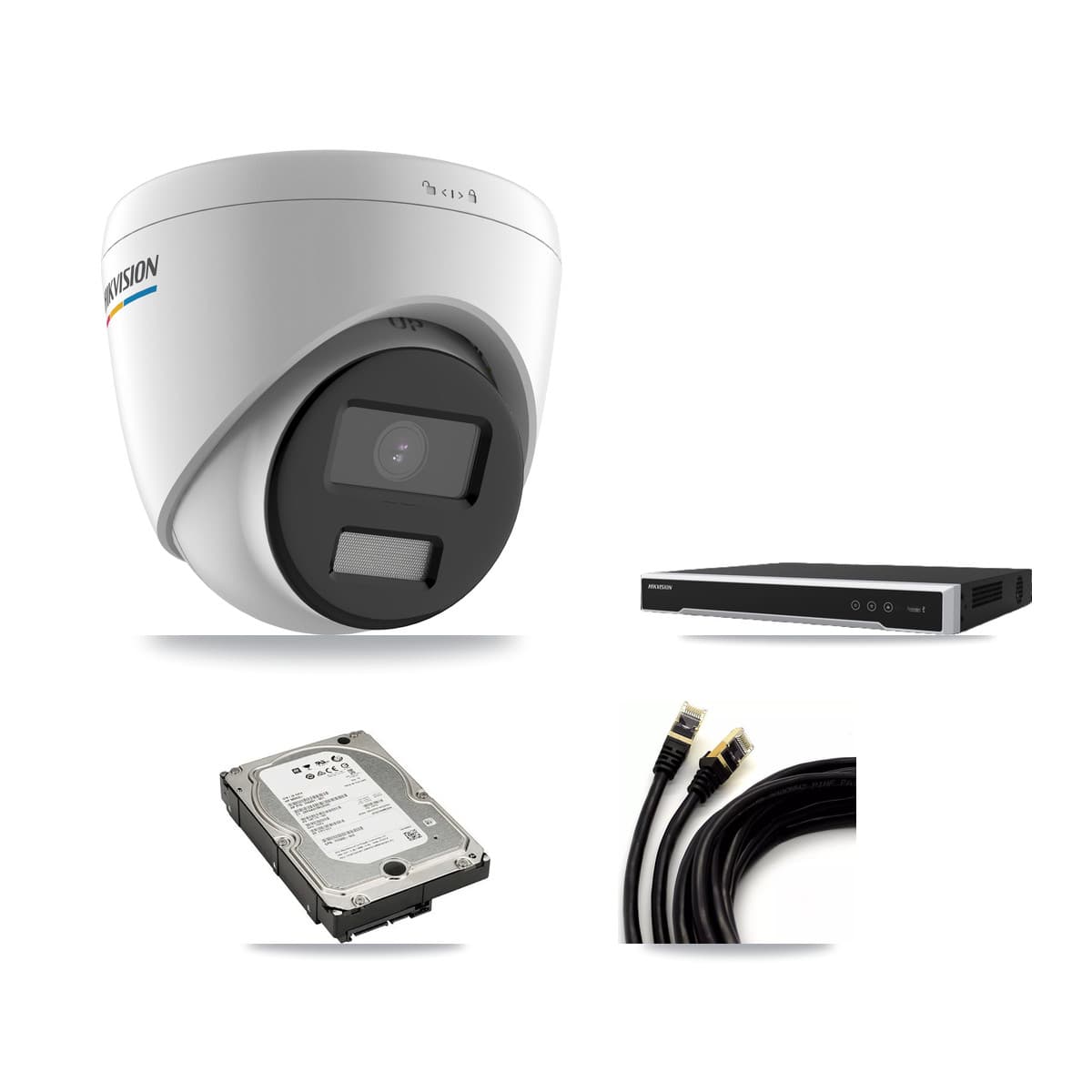 Hikvision 16-Channel 2MP CCTV Kit — 8 Turret Cameras + 5TB Recording - Image 1