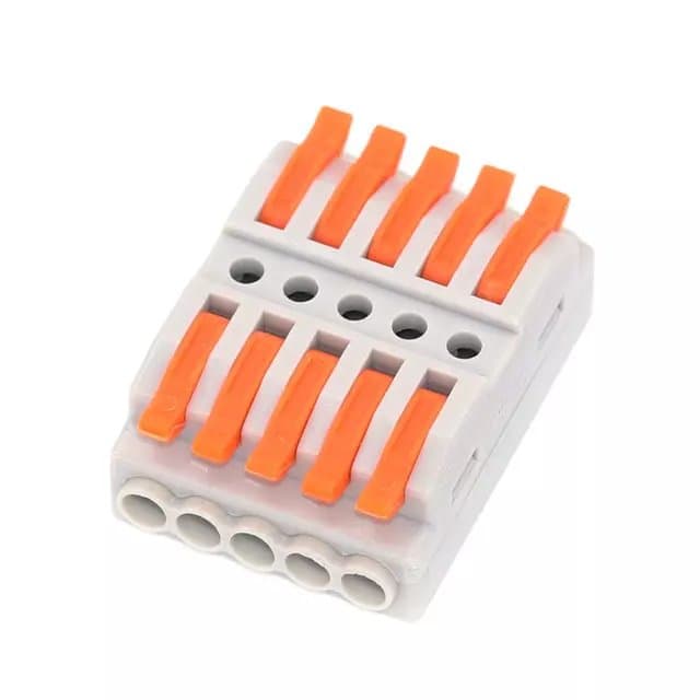 SPL-5 Lever Wire Connector 5 Port Terminal Block for CCTV Power