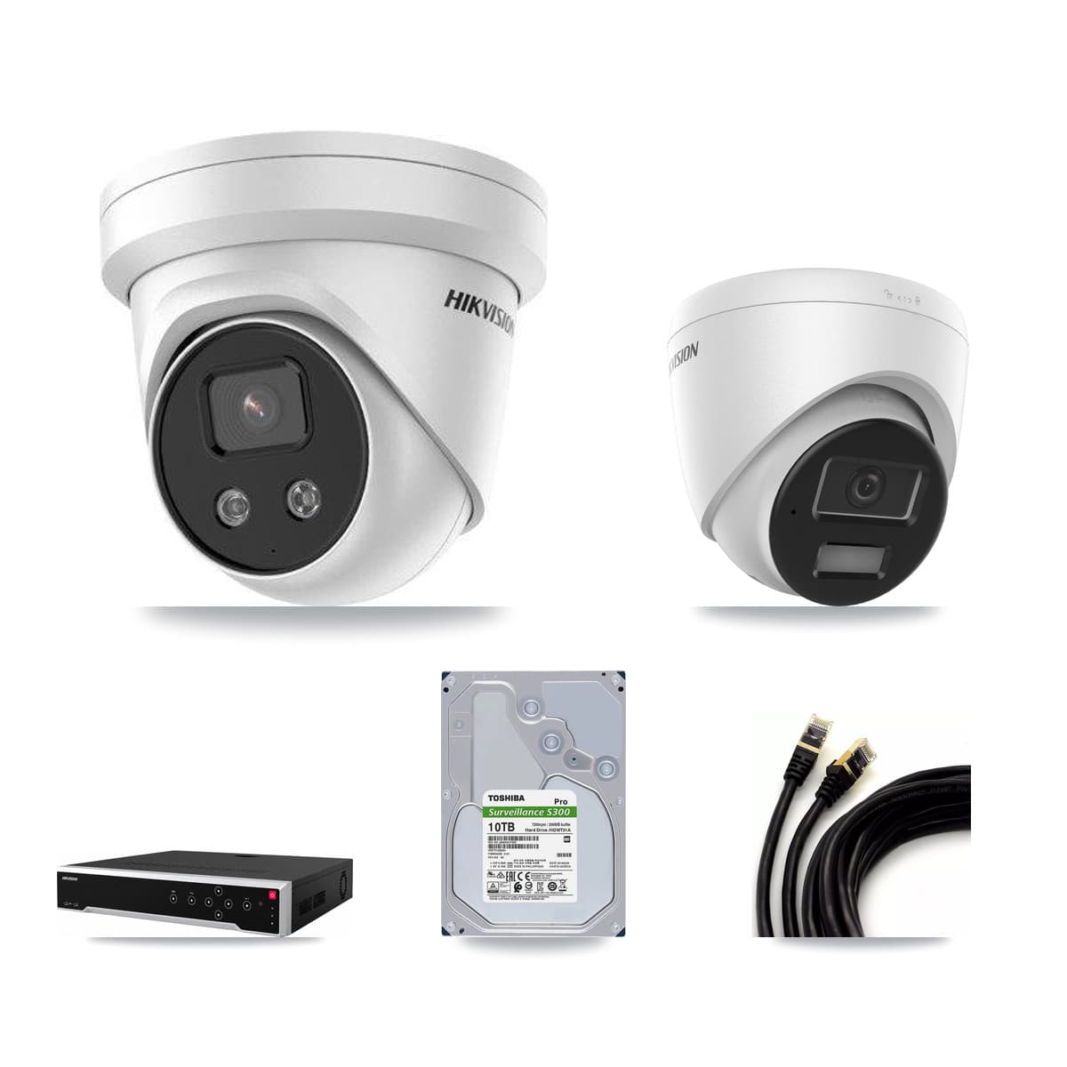 Hikvision 32-Channel 4MP – 5MP CCTV Kit — 5 4MP + 11 5MP Turret Cameras + 2× 10TB Recording - Image 1