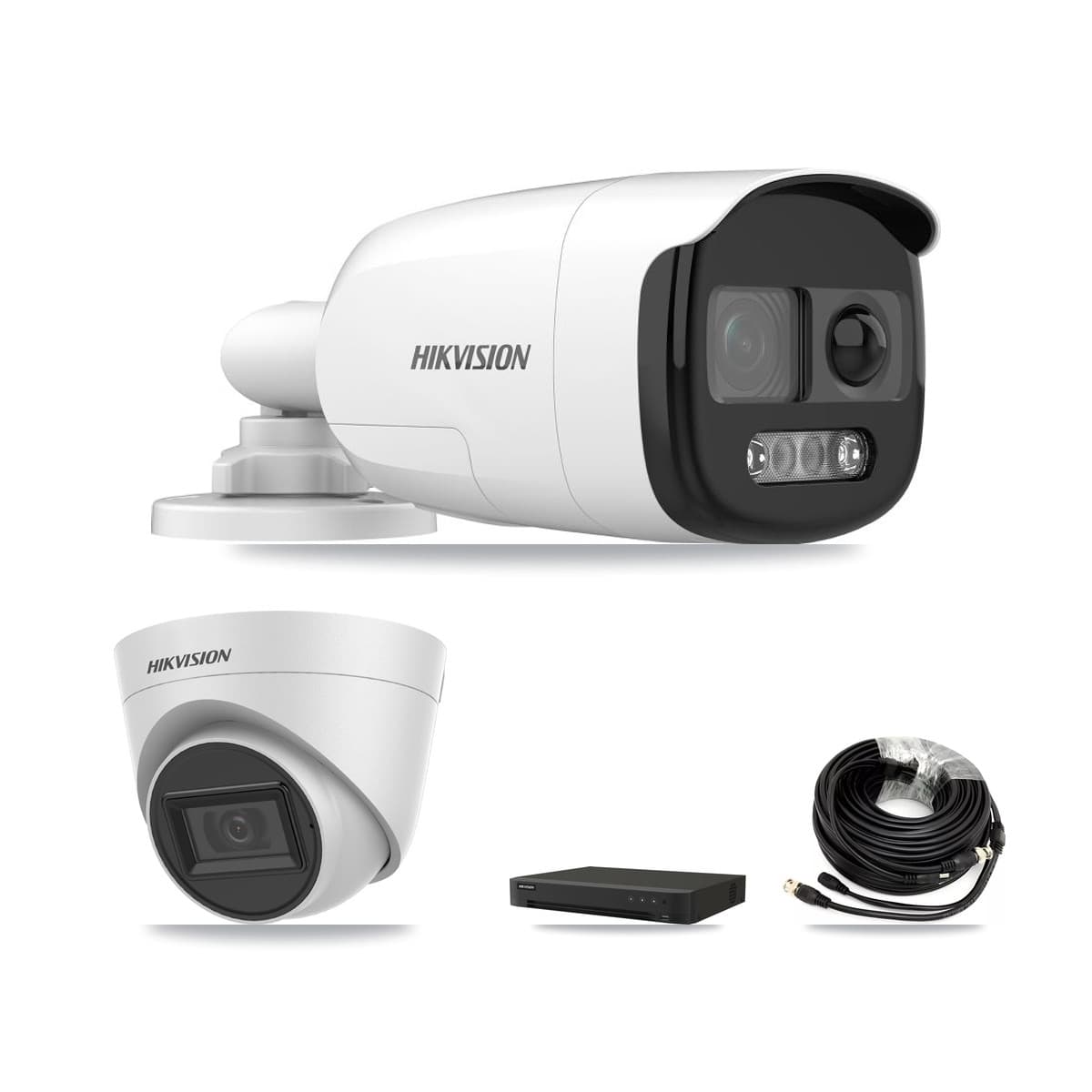Hikvision 16-Channel 5MP CCTV Kit — 4 Bullet + 2 White Turret Cameras + 8TB Recording - Image 1